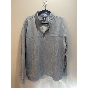 Vineyard Vines Target Sweater Men XL Gray 1/4 Zip Pullover Sweatshirt Whale Logo